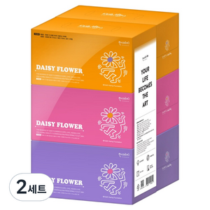 한예지 키스해링 데이지 미용티슈 280매 x 3종 x 2p 세트 2겹, 6개입, 2세트