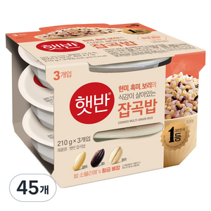 햇반 잡곡밥, 210g, 45개