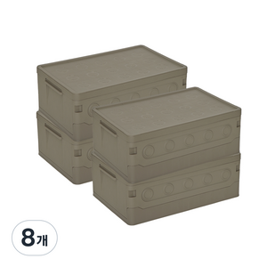 씨밀렉스 접이식 캠핑 테이블 폴딩박스 2호 37L, 브라운, 8개