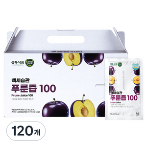 백세습관 푸룬즙 100, 70ml, 120개