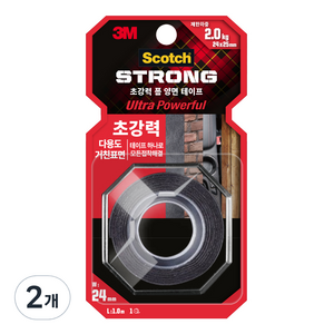 스카치 초강력 다용도 폼 양면테이프 거친 표면용, 2개