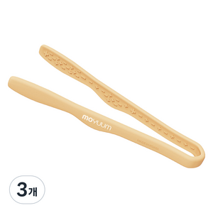 모윰 실리콘 이유식 집게, 3개, 머스타드