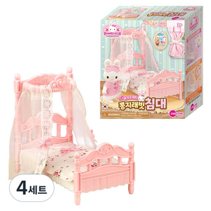 원앤원 콩지래빗 침대 가구 세트, 혼합색상, 4세트