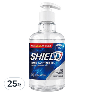 깨끗한나라 프로쉴드 새니타이저겔 에탄올, 25개, 500ml