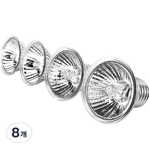 모비딕 UVA + UVB 25W 할로겐 전구 교체용, 혼합색상, 8개