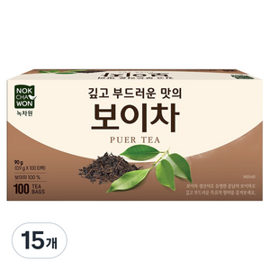 녹차원 보이차, 900mg, 100개입, 15개