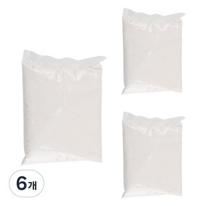 유니아트 색모래 500g, 흰색, 6개