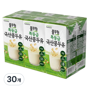 풀무원 특등급 국산콩 두유, 190ml, 30개