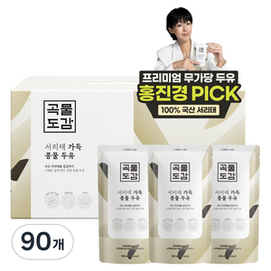 곡물도감 국산 서리태 가득 콩물두유, 180ml, 90개