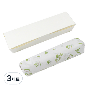 아이엔피 김밥 도시락 50p + 식품 포장지 50p 세트, 화이트(도시락), 올리브(포장지), 3세트