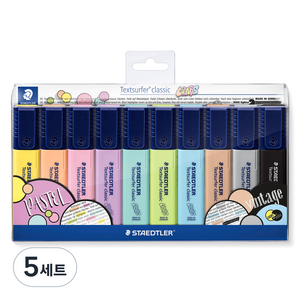 스테들러 파스텔 형광펜 10색 세트 364CWP10, 혼합색상, 5세트