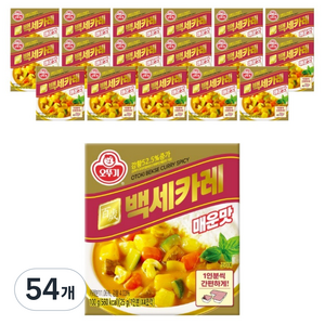 오뚜기 백세카레 고형 매운맛, 100g, 54개