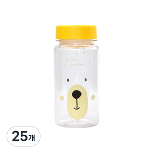 키친유 베어 에코젠 물병, 혼합색상, 350ml, 25개