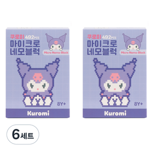 바니랜드 쿠로미 마이크로 네모블럭 2p, 혼합색상, 6세트