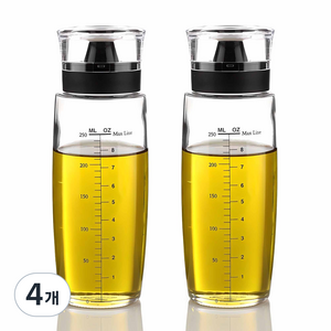 시노글라스 실리콘 오일병 블랙, 300ml, 4개