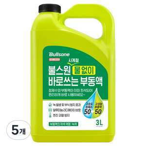 불스원 사계절 물없이 바로쓰는 부동액, 5개, 3L