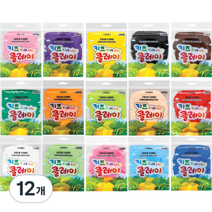 키즈클레이, 15색 세트, 50g, 12개