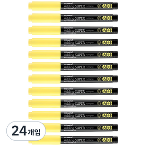 모나미 에딩슈퍼 600 형광펜, 파스텔옐로우, 24개입
