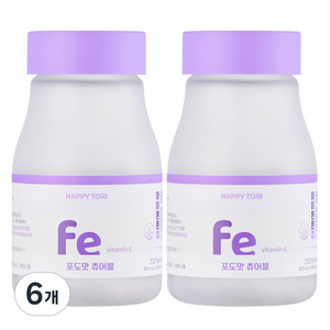 해피토리 키즈 철분제 아이튼튼츄 60p, 60정, 6개