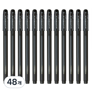 제트스트림 캡식 유성볼펜 1.0mm SX-101-10, 블랙, 48개