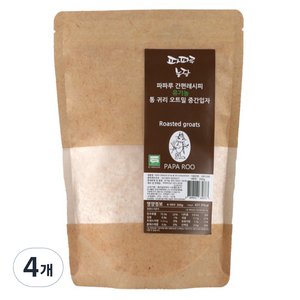 파파루 간편레시피 유기농 통 귀리 오트밀 이유식 중간입자 중기, 300g, 4개