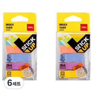 델리 마카롱 탭 인덱스스티커 5종 세트, 6세트