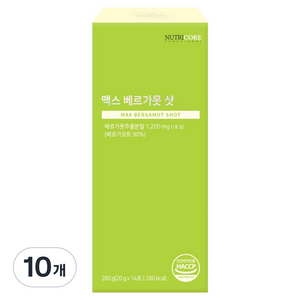 뉴트리코어 맥스 베르가못 샷 14p, 280g, 10개