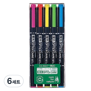 제브라 옵텍스 케어 형광펜, 핑크 + 레드 + 옐로우 + 그린 + 블루, 30개