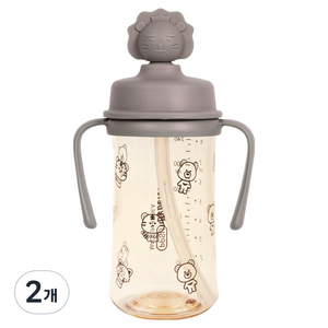 베베락 유아용 PPSU 실리콘 토퍼 빨대컵, 초코, 2개, 270ml