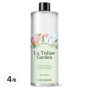 코코도르 대용량 디퓨저 리필, 라튤립가든, 500ml, 4개