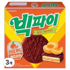 크라운 빅파이 살구, 324g, 3개