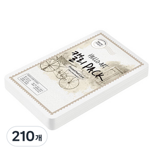 종이문화 헬로우아트 캘리팩 두꺼운 엠보 프린티드 엽서 No 01 200g 153 x 104 mm, 스노우 화이트, 210개