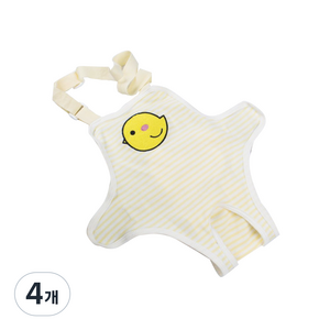 반려동물 달걀 위생 바지 매너벨트 병아리 노랑, 중형, 4개