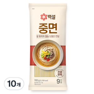 백설 중면, 900g, 10개