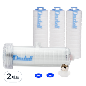 듀벨 수도애 F15 샤워기용 알뜰형 + 리필필터 3개, 2세트, 듀벨 수도애 F15 샤워기 필터