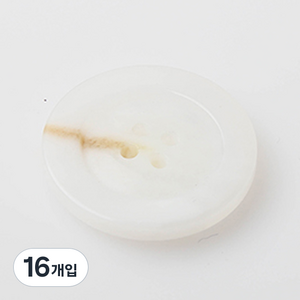 맨유 단추 30mm, 화이트, 16개입