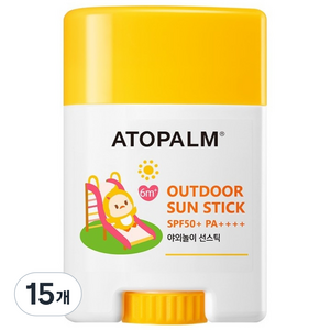 아토팜 유아용 야외놀이 선스틱 SPF50+ PA++++, 21g, 15개