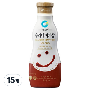 청정원 우리아이 토마토 케찹, 410g, 15개