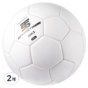 스포츠트라이브 백구 축구공 화이트, STBK1-5W, 2개
