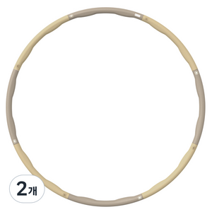 이고진 소프트 지압 훌라후프 분리형, 1200g, 브라운 골드, 2개
