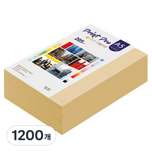 종이문화 프린트 프로 두꺼운 칼라복사지 205g No.03 베이지, A5, 1200개