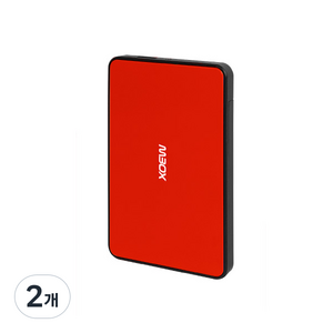 유니콘 외장 하드 케이스 HC-5000S, 레드, HC-5000S(레드), 2개