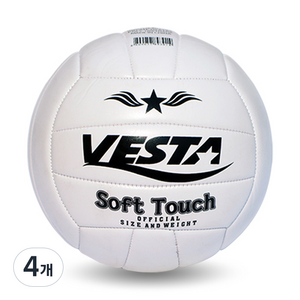 VESTA 소프트터치 배구공 5호 화이트, 4개