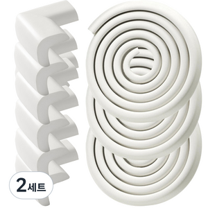 원더파파 엠보싱 모서리보호대 3p + 코너보호대 6p 세트, 2세트, 화이트