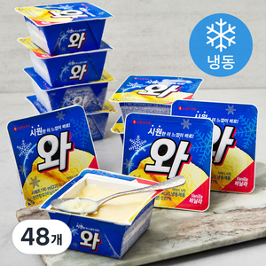 롯데웰푸드 와 아이스크림 (냉동), 190ml, 1개입, 48개