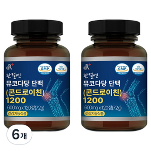 DR 관절엔 뮤코다당 단백 콘드로이친 1200 72g, 6개, 120정