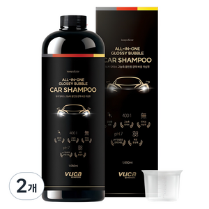 뷰카 모터스 고농축 올인원 광택 버블 카샴푸, 1.05L, 2개