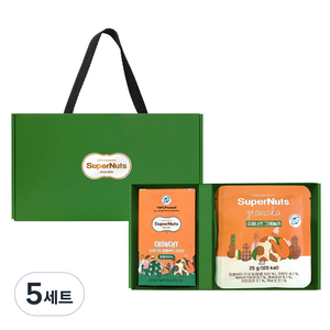 슈퍼너츠 땅콩버터 크런치 25g x 8p + 그래놀라 25g x 6p 세트 + 선물박스, 5세트
