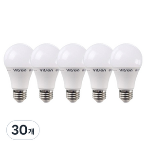 비츠온 LED 벌브 10W, 전구색, 30개