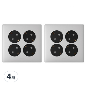 르그랑 아펠라 Simple 4구매입콘센트 45도 핀타입 실버, 4개